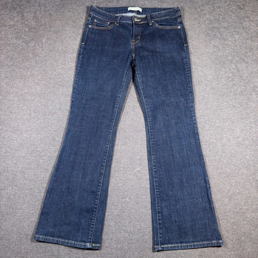 Levi's 545 Jeans Women's 8 Blue Low Rise Boot Cut Denim Stretch Dark Wash Boho